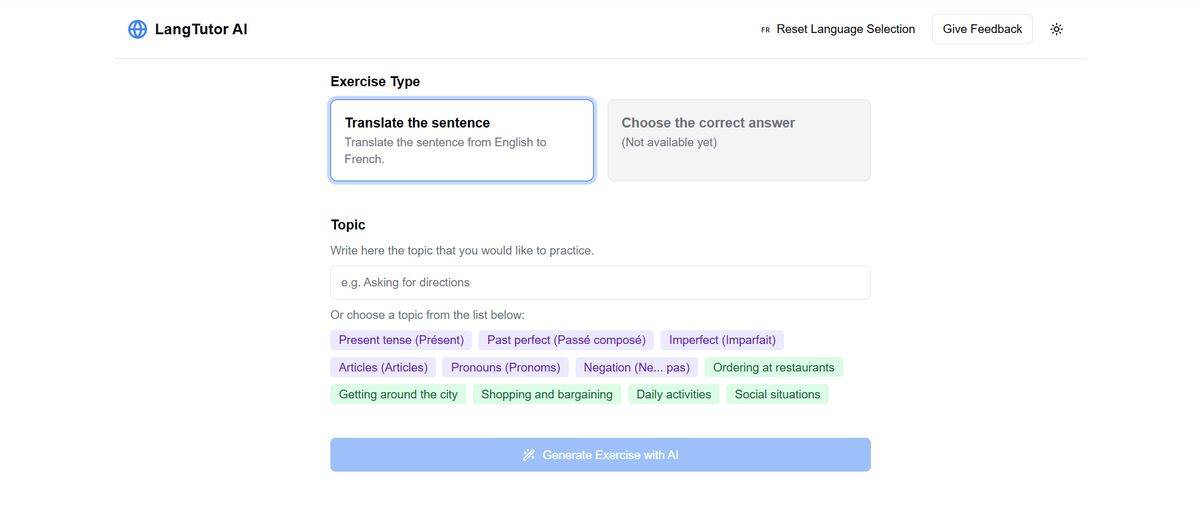 Lang Tutor AI