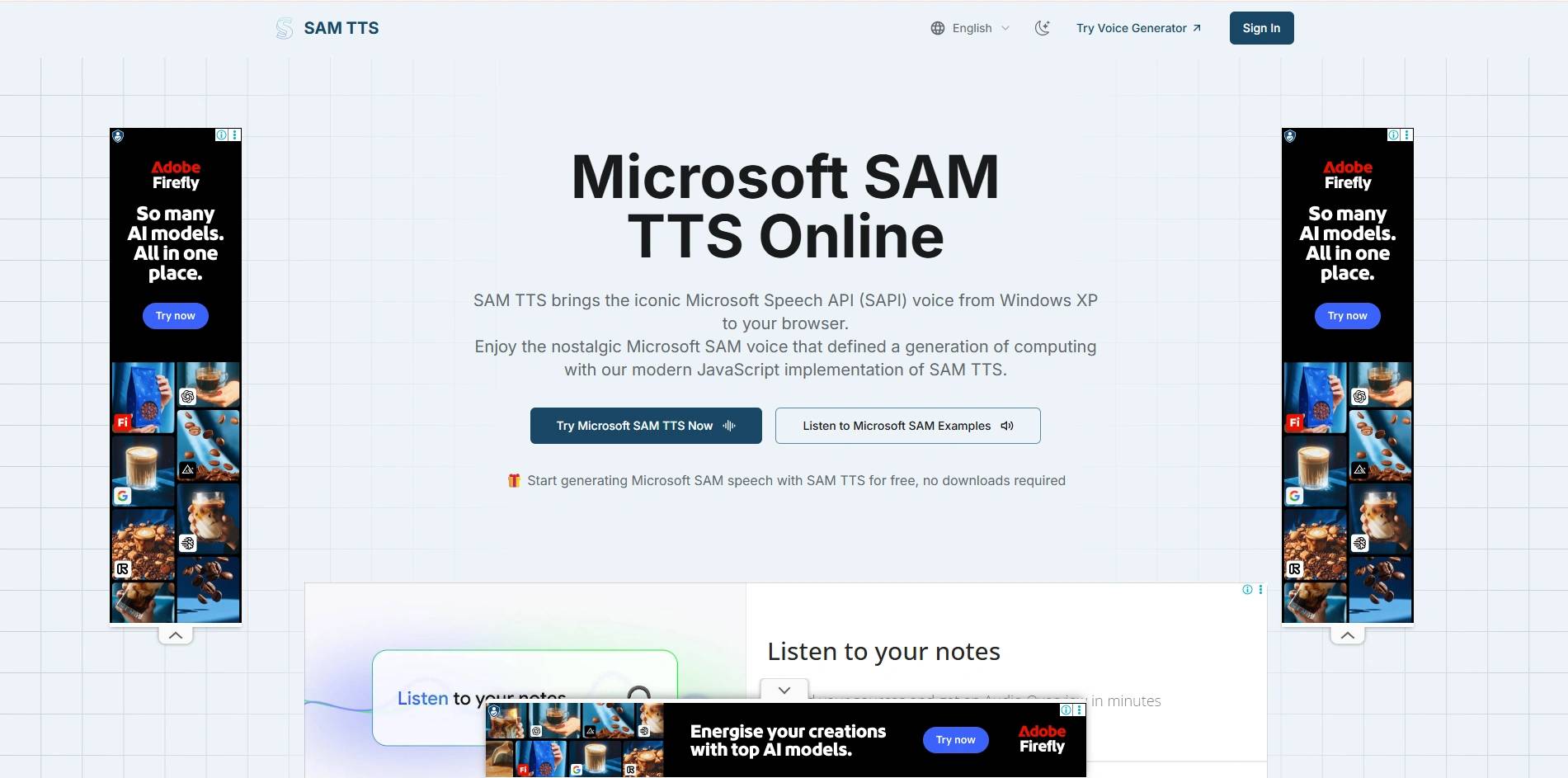 SAM TTS