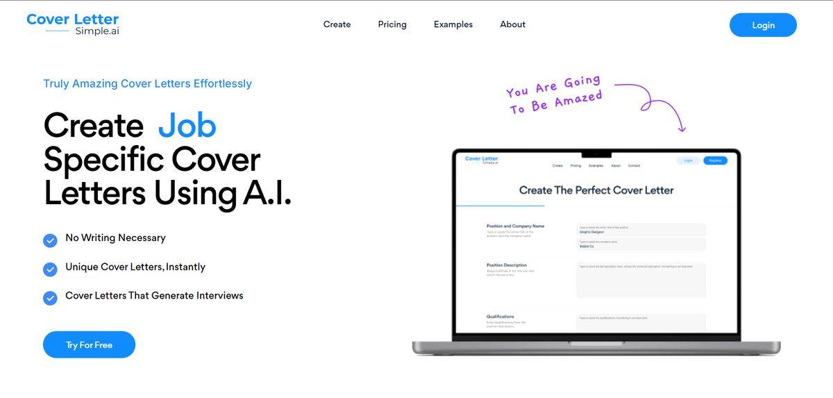 Cover Letter Simple Ai
