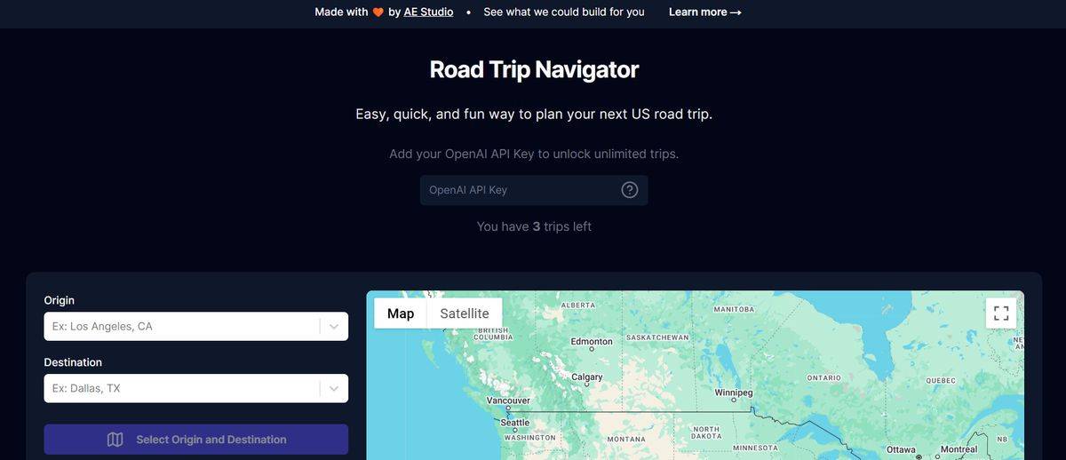 Road Trip Navigator
