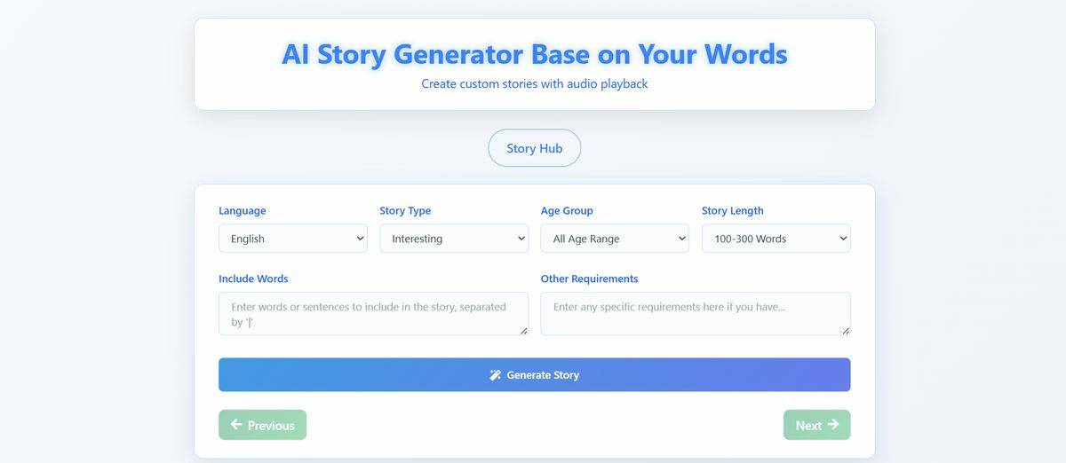 AI Based Story Generator