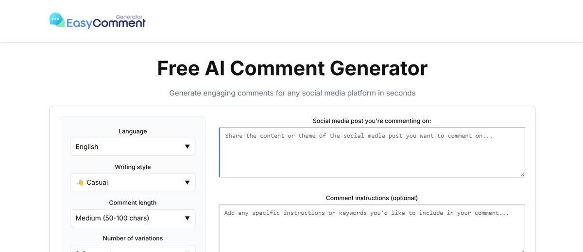 Easy Comment Generator